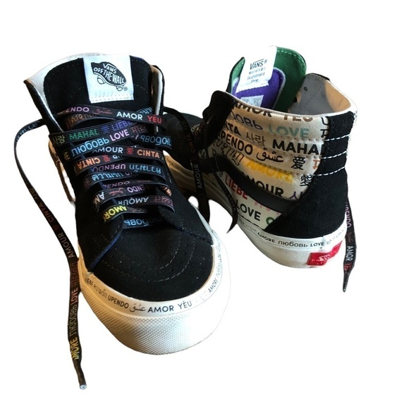 Vans SK-8 Hi-Vault LX Love Black Marshmallow Unisex M4 W6 - Picture 3 of 14